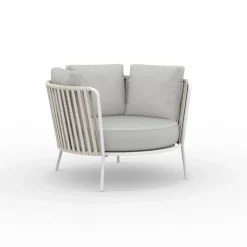 Viadurini in the Garden Metallsessel-Edelstahl-Gartensessel mit Seilrückenlehne - Luxura