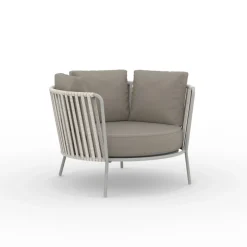 Viadurini in the Garden Metallsessel-Edelstahl-Gartensessel mit Seilrückenlehne - Luxura