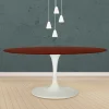 Viadurini Living Tulip Tische|Esstisch Oval-Eero Saarinen Tulip Tisch H 74 Oval in Palisander gebeizt Eiche Made in Italy - Scharlachrot