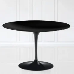 Viadurini Living Tulip Tische|Runde Tische-Eero Saarinen Tulip Tisch H 74 mit schwarzer MDF-Platte aus Flüssiglaminat - Scharlachrot