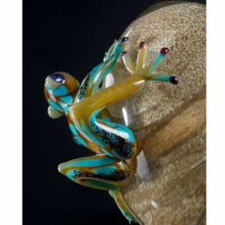 Viadurini Living Deko Artikel Und Wohnaccessoires-Eiförmiges Glasornament mit Fröschen Made in Italy - Huevo