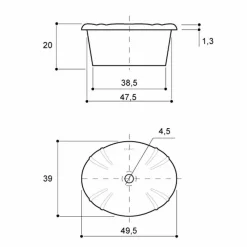 Viadurini Bathroom Keramikwaschbecken-Einbauwaschbecken aus Porzellan aus Gold 24 Karat, Santiago
