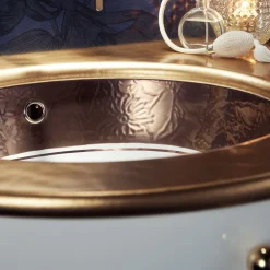 Viadurini Bathroom Waschbecken Aus Fire Clay-Einbauwaschbecken aus Schamott mit Band in verschiedenen Ausführungen, hergestellt in Italien – Erioli