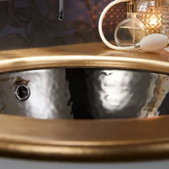 Viadurini Bathroom Waschbecken Aus Fire Clay-Einbauwaschbecken aus Schamotteton in 3 Ausführungen, hergestellt in Italien – Erioli