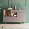 Viadurini Living Sideboards-Eingangs- oder Wohnzimmer-Sideboard aus ökologischem Holz und Luxusglas - Bruno