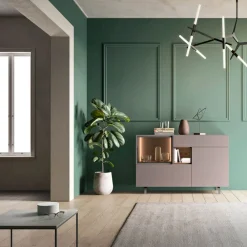 Viadurini Living Sideboards-Eingangs- oder Wohnzimmer-Sideboard aus ökologischem Holz und Luxusglas - Bruno