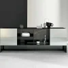 Viadurini Living Sideboards-Eingangsdesign Sideboard mit 2 Türen aus Rauchglas Made in Italy - Scocca