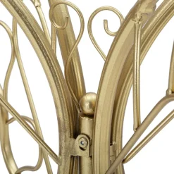 Viadurini Living Konsolentisch Flur-Eingangskonsole aus Goldeisen mit transparenter Glasplatte - Farella