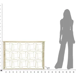 Viadurini Living Konsolentisch Flur-Eingangskonsole mit goldenem Spiegel und Eisenstruktur - Bollina