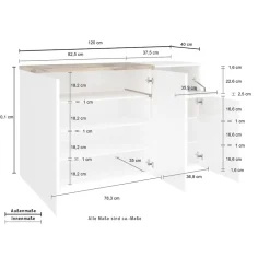 Viadurini Living Schuhschrank-Eingangsschuhregal 3 oder 4 Türen aus weißem Holz und Schiefer oder Ahorn - Tiscali