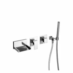 Viadurini Taps Badewannearmaturen-Eingebauter Bademischer mit Duschset Made in Italy - Bibo