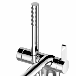 Viadurini Taps Badewannearmaturen-Einhebelmischer für freistehende Badewanne mit Messinghandbrause - Pinto