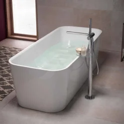 Viadurini Taps Badewannearmaturen-Einhebelmischer für freistehende Badewanne mit Messinghandbrause - Pinto