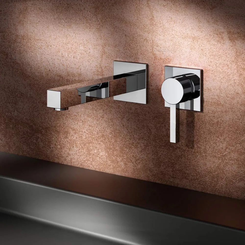 Viadurini Bathroom Waschbeckenarmaturen-Einhebel-Wandwaschtischmischer aus Messing - Erik