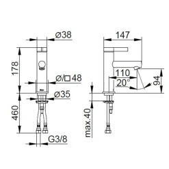 Viadurini Bathroom Waschbeckenarmaturen-Einhebel-Waschtischmischer Klassisches Design Chrom Messing - Artemisia