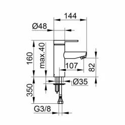 Viadurini Taps Waschbeckenarmaturen-Einhebel-Waschtischmischer aus Messing, kostbares Design - Zanio