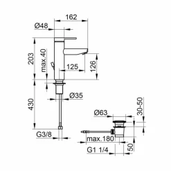 Viadurini Taps Waschbeckenarmaturen-Einhebel-Waschtischmischer aus Messing, kostbares Design - Zanio