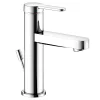 Viadurini Bathroom Waschbeckenarmaturen-Einhebel-Waschtischmischer mit flachem Design aus verchromtem Messing - Agenore