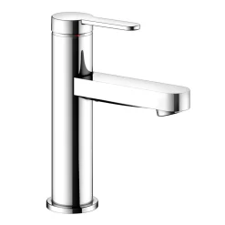 Viadurini Bathroom Waschbeckenarmaturen-Einhebel-Waschtischmischer mit flachem Design aus verchromtem Messing - Agenore