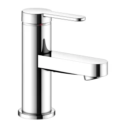 Viadurini Bathroom Waschbeckenarmaturen-Einhebel-Waschtischmischer mit flachem Design aus verchromtem Messing - Agenore