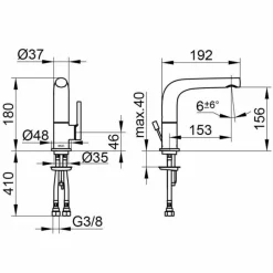 Viadurini Taps Waschbeckenarmaturen-Einhebel-Waschtischmischer aus Messing, Hochwertig - Pinto