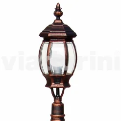 Viadurini Lighting Gartenlampion-Ein-Licht-Laternenpfahl für den Außenbereich aus Aluminium, made in Italy, Anika