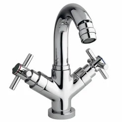 Viadurini Taps Bidetarmaturen-Einloch-Bidethahn mit Chrom-Messing-Abfluss Made in Italy - Zumbo