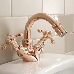 Viadurini Bathroom Bidetarmaturen-Einloch-Bidetmischer im Vintage-Design aus Messing Made in Italy - Klarisa