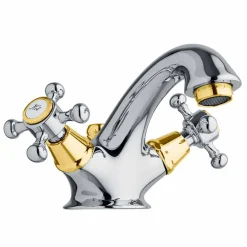 Viadurini Taps Waschbeckenarmaturen-Einlochiger Messing-Waschtischarmatur mit Made in Italy-Ablauf - Lisca