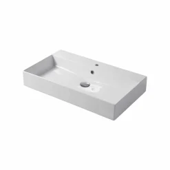 Viadurini Bathroom Keramikwaschbecken-Einloch-Waschtisch oder Wandwaschbecken aus farbiger Keramik Leivi