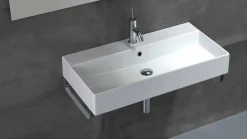 Viadurini Bathroom Keramikwaschbecken-Einloch-Waschtisch oder Wandwaschbecken aus farbiger Keramik Leivi