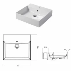 Viadurini Bathroom Keramikwaschbecken-Einloch-Waschtisch oder Wandwaschbecken aus farbiger Keramik Leivi