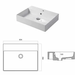 Viadurini Bathroom Keramikwaschbecken-Einloch-Waschtisch oder Wandwaschbecken aus farbiger Keramik Leivi