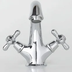 Viadurini Taps Waschbeckenarmaturen-Einloch-Waschtischarmatur aus Messing mit Ablauf im klassischen Stil - Ercolina