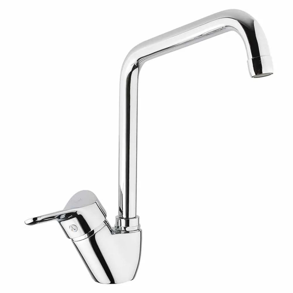 Viadurini Taps Küchenarmaturen-Einstellbarer Spülbeckenmischer aus Chrommessing Hergestellt in Italien - Cino