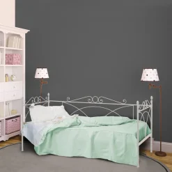 Viadurini Night Design Einzelbetten Aus Schmiedeeisen-Einzelbett mit koordinierter Eisenstruktur, hergestellt in Italien – Lillo