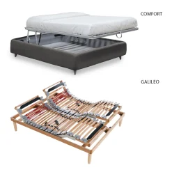 Viadurini Night Design Polsterbetten-Einzelbett mit optionalem Stauraum, hergestellt in Italien – Ciccio