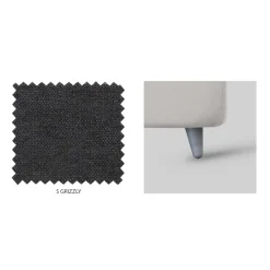 Viadurini Night Design Polsterbetten-Einzelbett mit Stoffkopfteil, hergestellt in Italien – Fiuto