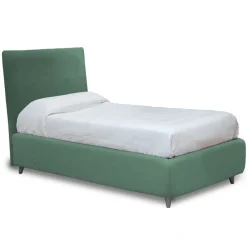 Viadurini Night Design Polsterbetten-Einzelbett mit Stoffkopfteil, hergestellt in Italien – Fiuto