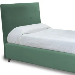 Viadurini Night Design Polsterbetten-Einzelbett mit Stoffkopfteil, hergestellt in Italien – Fiuto
