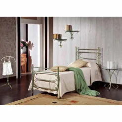 Viadurini Night Design Maßgeschneiderte Möbel|Einzelbetten Aus Schmiedeeisen-Einzelbett 85x190 cm aus Schmiedeeisen Made in Italy Leila