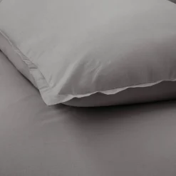 Viadurini Textile Bettbezüge-Einzelbettbezug-Set aus reiner, stückgefärbter Baumwolle mit 1 Kissenbezug - Delicacy