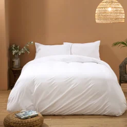 Viadurini Textile Bettbezüge-Einzelbettbezug-Set aus reiner, stückgefärbter Baumwolle mit 1 Kissenbezug - Delicacy