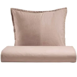 Viadurini Textile Bettbezüge-Einzelbettbezug-Set aus reiner, stückgefärbter Baumwolle mit 1 Kissenbezug - Delicacy