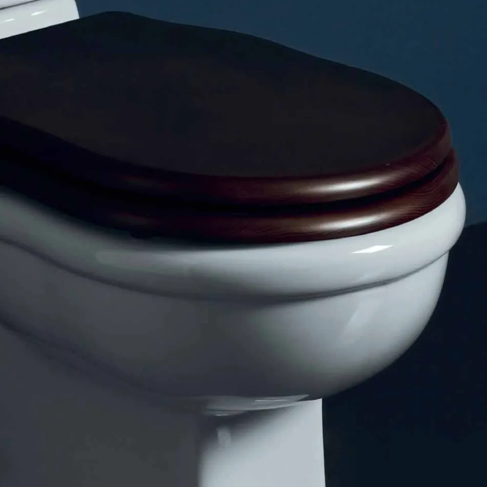 Viadurini Bathroom Wc-Einzelblock-Toilettenschüssel aus weißer Keramik Style 72x36cm, Italy