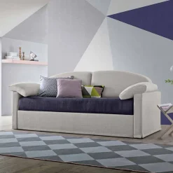 Viadurini Italian Sofas Moderne Schlafsofas-Einzelschlafsofa mit Behälter aus Stoff Made in Italy - Kayla