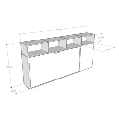 Viadurini Night Design Klappbett-Einzel-Schrankbett in verschiedenen Zusammenstellungen – Kollaborativ