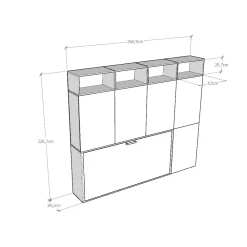 Viadurini Night Design Klappbett-Einzel-Schrankbett in verschiedenen Zusammenstellungen – Kollaborativ