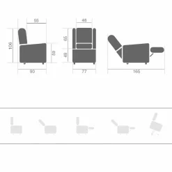 Viadurini Living Aufstehsessel Und Massagesessel-Electric Lift Armchair Relax Lift mit 2 modernen Luxusmotoren - Victoire