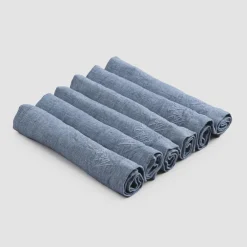 Viadurini Textile Servietten-Eleganter Leinenservietten-Service mit Falzkante, 6 farbige Stücke - Onestini